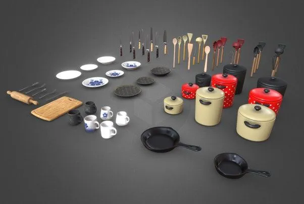 PBR Game 3D Models – Kitchen Accessories