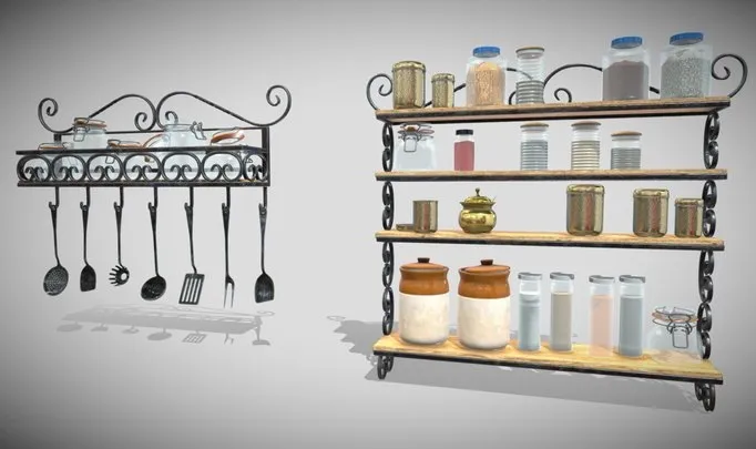PBR Game 3D Models – Kitchen Appliances   Iron_Cucina