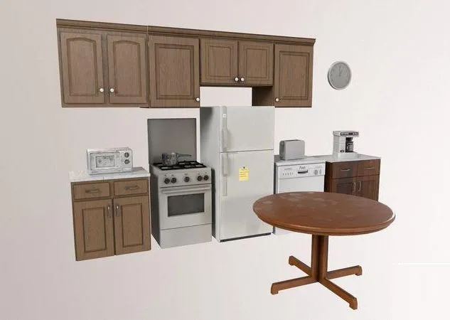 PBR Game 3D Models – Kitchen Pack 90s