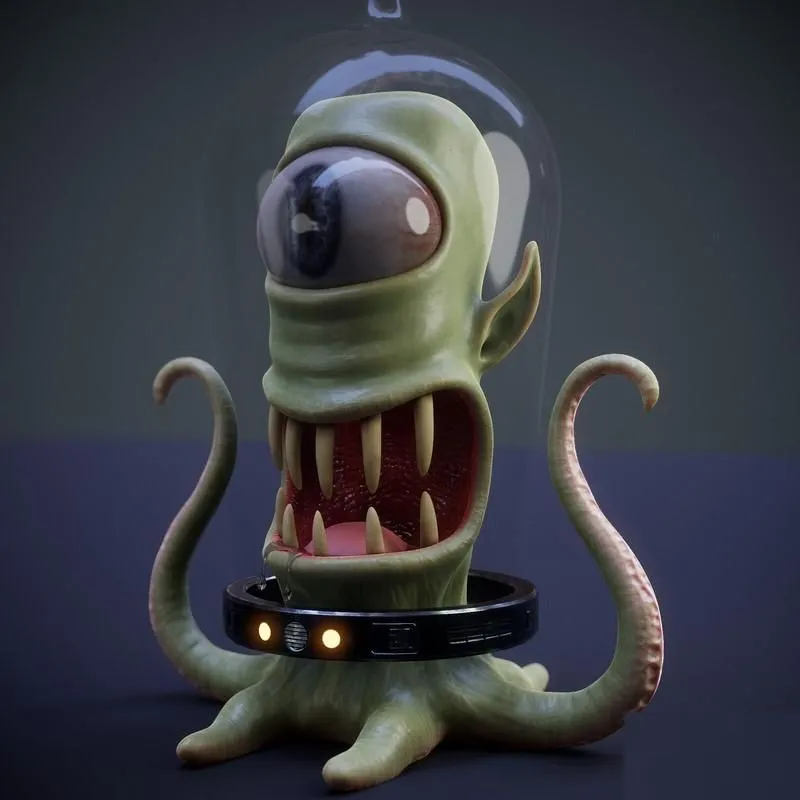 PBR Game 3D Models – Kodos alien