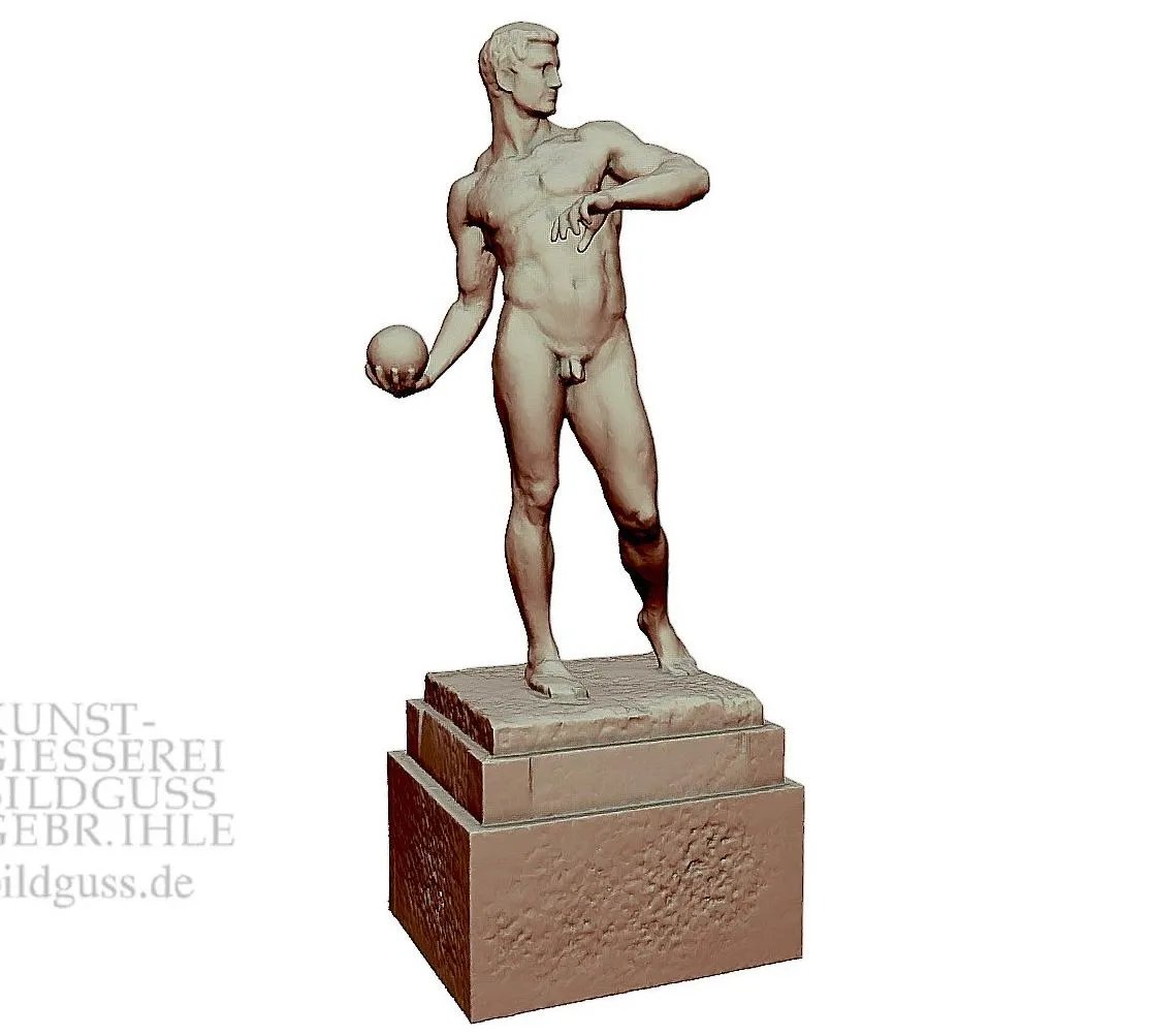 PBR Game 3D Models – Kugelstosser Geringe Auflosung