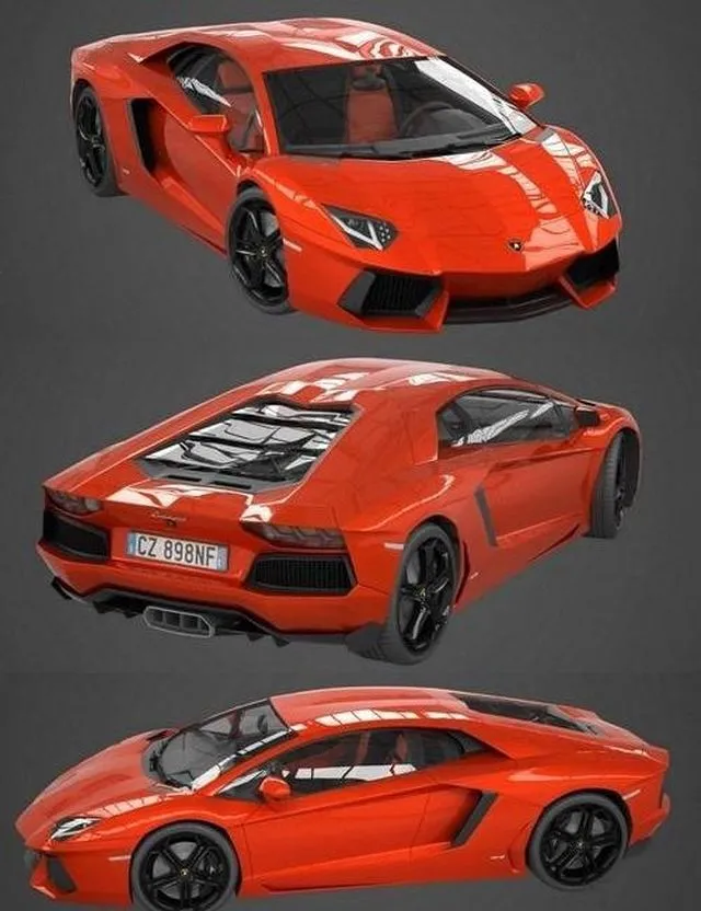 PBR Game 3D Models – Lamborghini Aventador LP700-4