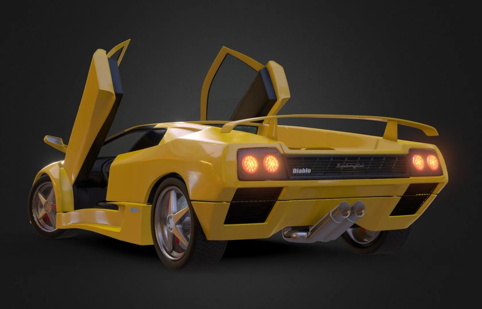PBR Game 3D Models – Lamborghini Diablo
