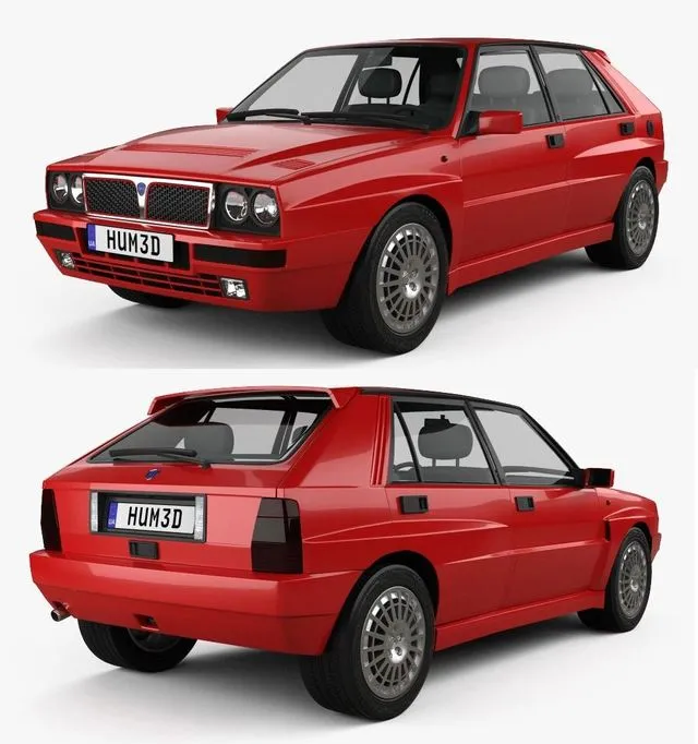 PBR Game 3D Models – Lancia Delta Integrale 1992