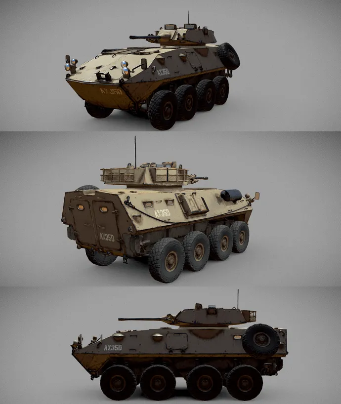 PBR Game 3D Models – LAV-25 Light Armored Vehicle