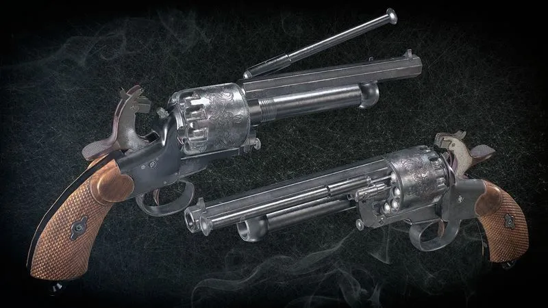 PBR Game 3D Models – LeMat Revolver