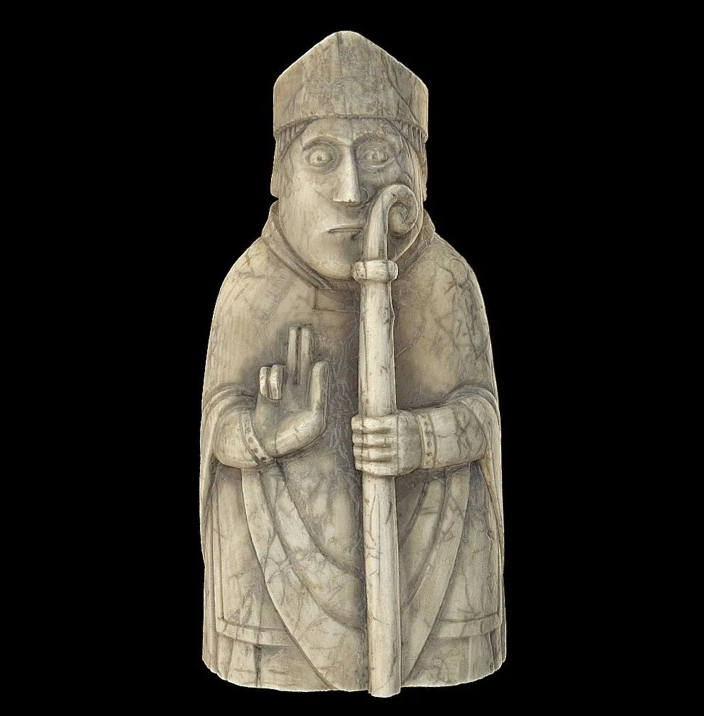 PBR Game 3D Models – Lewis Chess Piece Bishop Hns 25