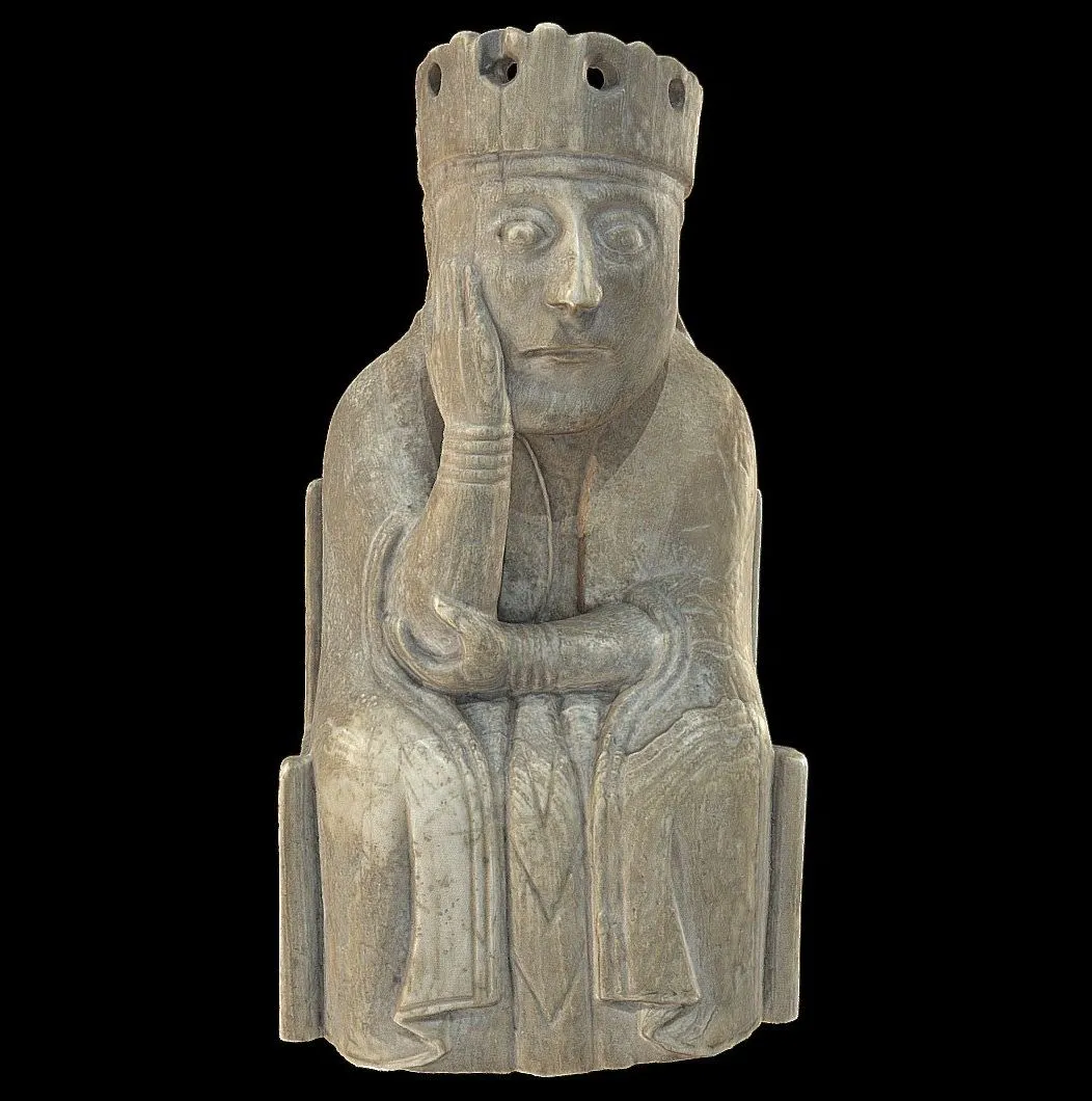 PBR Game 3D Models – Lewis Chess Piece Queen Hns 21