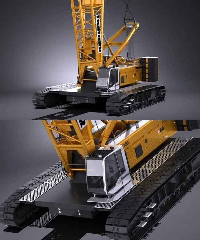 PBR Game 3D Models – Liebherr LR 1160 Hydraulic Lift Crane