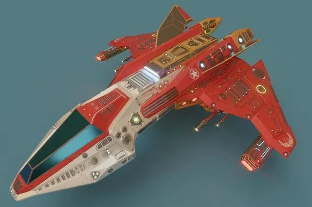 PBR Game 3D Models – Light Frigate space ship