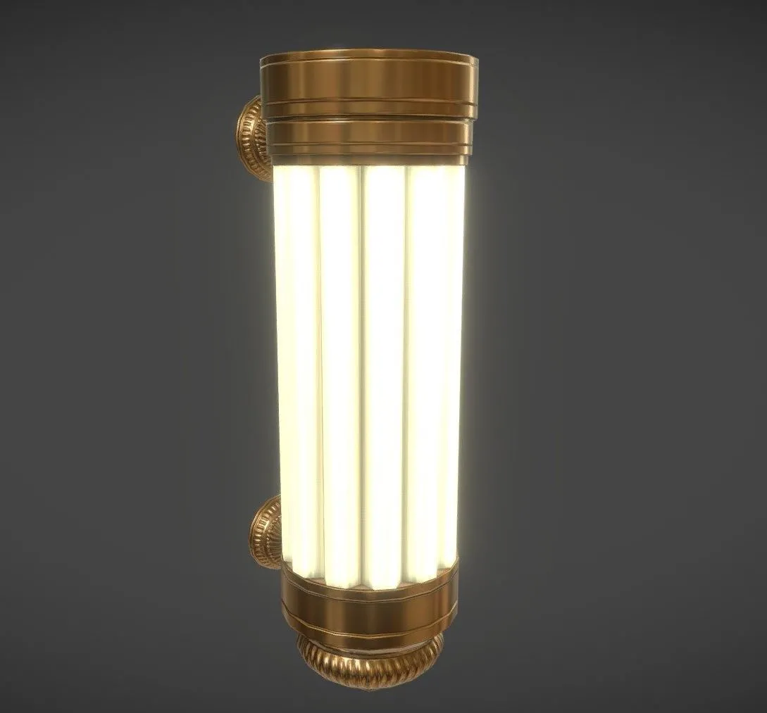 PBR Game 3D Models – Light Sconce Art Deco