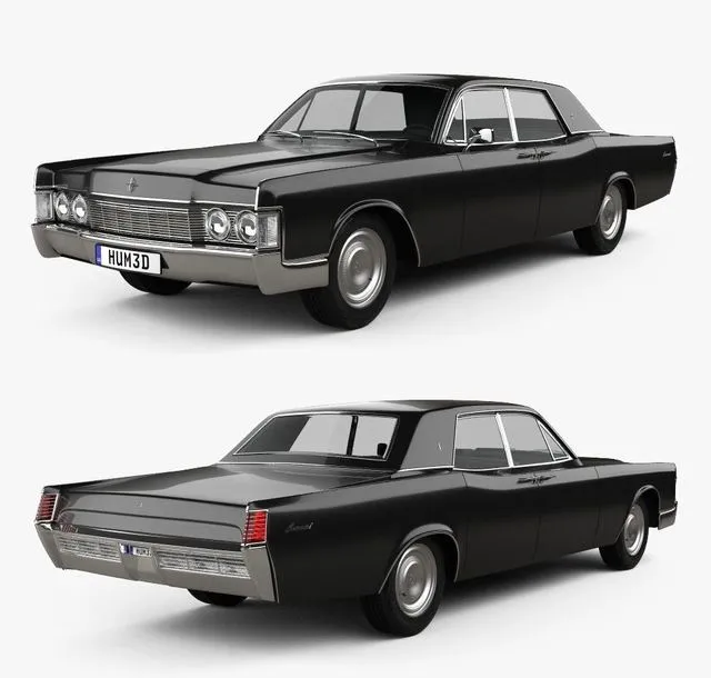 PBR Game 3D Models – Lincoln Continental sedan 1968