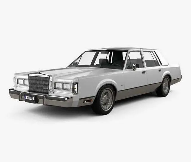 PBR Game 3D Models – Lincoln Town Car 1989