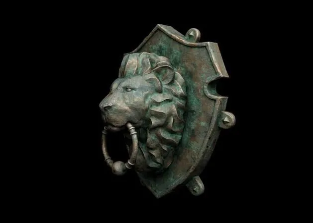 PBR Game 3D Models – Lion Door Knocker