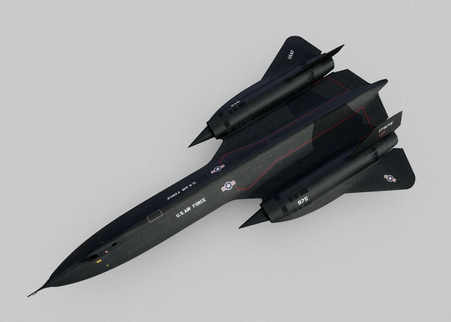 PBR Game 3D Models – Lockheed Sr 71 Blackbird