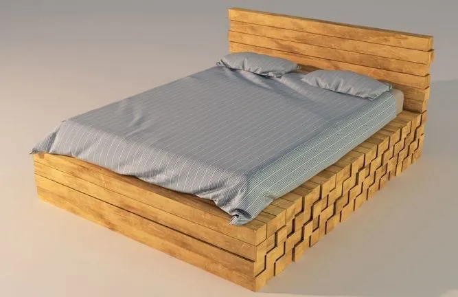 PBR Game 3D Models – Loft Bed