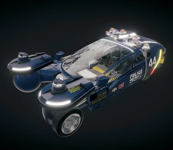 PBR Game 3D Models – Los Angeles 2019 Police Spinner High Poly