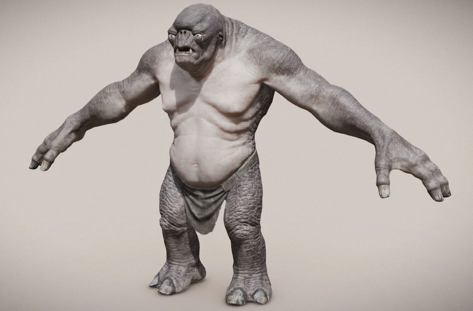 PBR Game 3D Models – Lotr Cave Troll For Animatingrigging