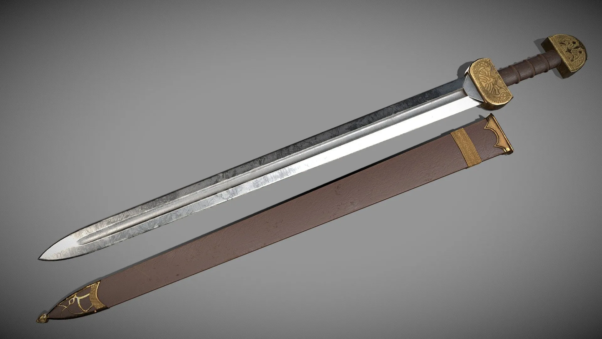 PBR Game 3D Models – Lotr Rohan Sword