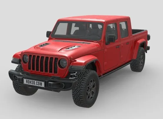 PBR Game 3D Models – Low Poly Car   Jeep Gladiator Rubicon 2020