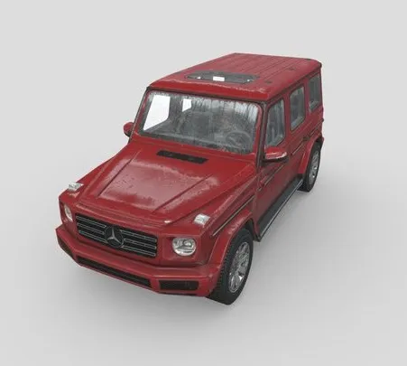 PBR Game 3D Models – Low Poly Car Mercedes Benz G Class 2019 Red