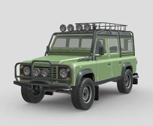PBR Game 3D Models – Low Poly Car   Rand Rover Defender D110