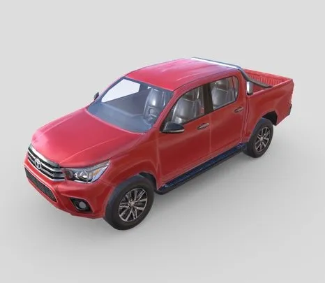 PBR Game 3D Models – Low Poly Car   Toyota Hilux Double Cab SR5 2015