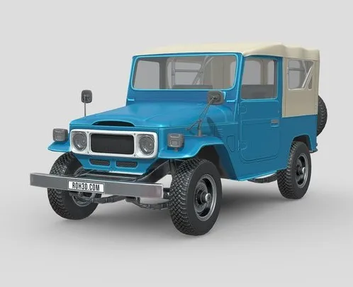 PBR Game 3D Models – Low Poly Car   Toyota Land Cruiser J40 1979
