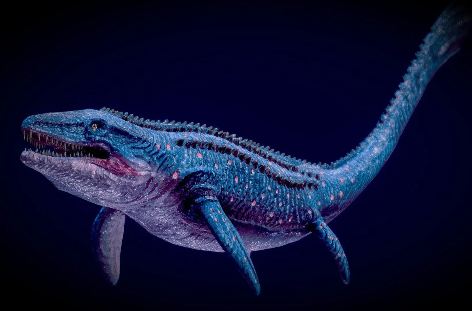 PBR Game 3D Models – Low Poly Realistic Dinosaur Mosasaur