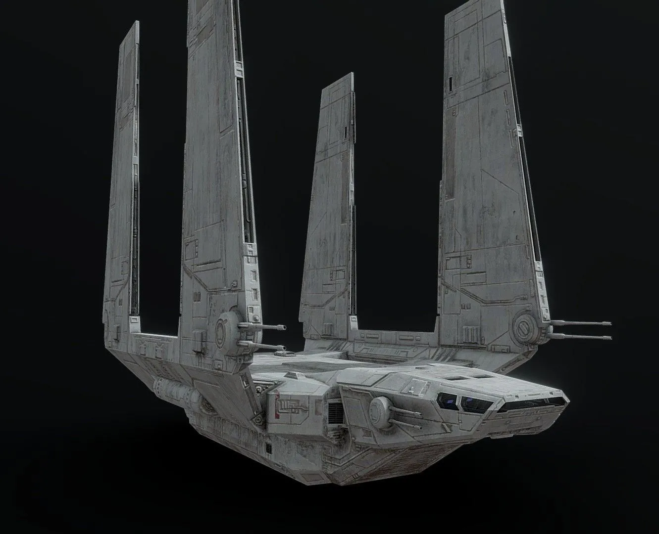 PBR Game 3D Models – Low Poly Star Wars Zeta Shuttle