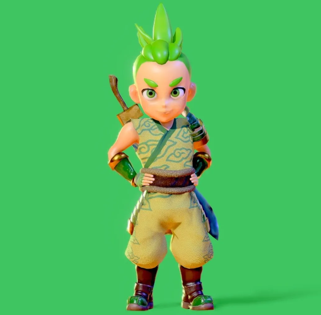 PBR Game 3D Models – Low Poly Stylized Game Character Boy Gory