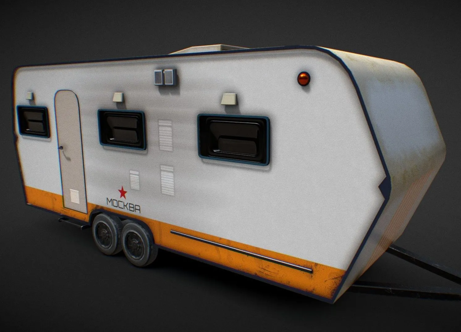 PBR Game 3D Models – Low Poly Trailer