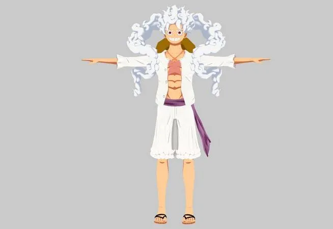 PBR Game 3D Models – Luffy Gear 5