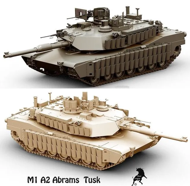 PBR Game 3D Models – M-1 A2 Abrams Tusk