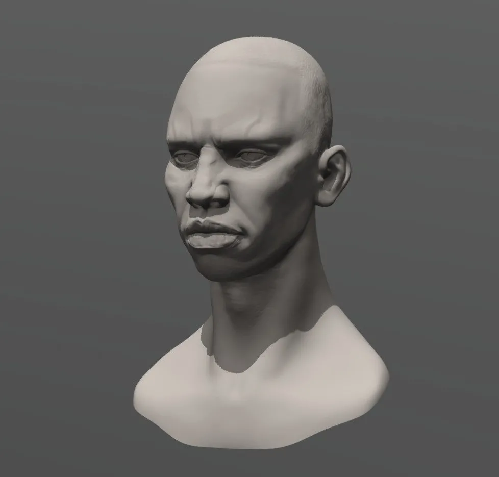 PBR Game 3D Models – M Bust