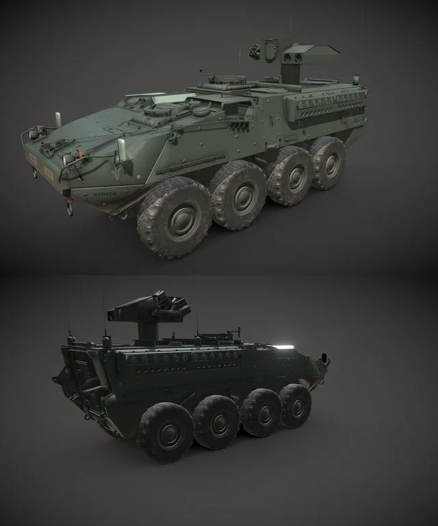 PBR Game 3D Models – M1134 Stryker