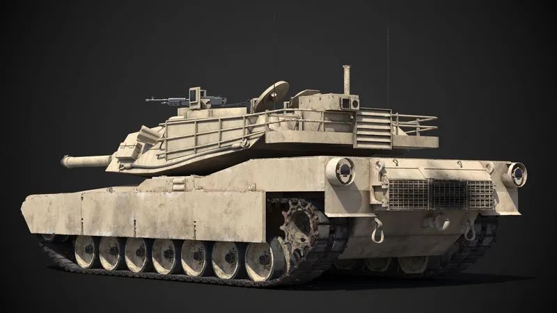 PBR Game 3D Models – M1A2 Abrams Rigged
