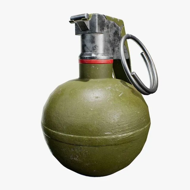 PBR Game 3D Models – M33 Frag Grenade