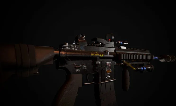 PBR Game 3D Models – M4 HK416