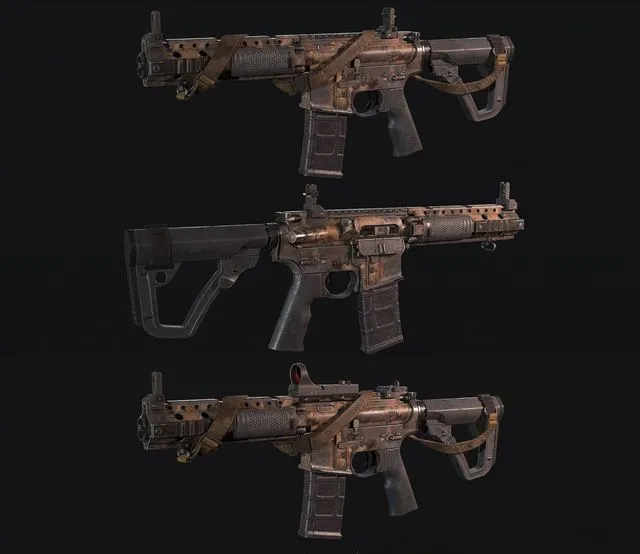 PBR Game 3D Models – M4A1 Carabine