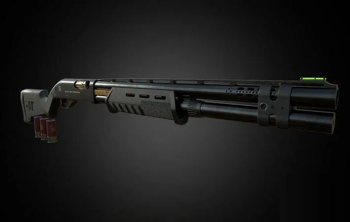 PBR Game 3D Models – M870 Shotgun Low-poly