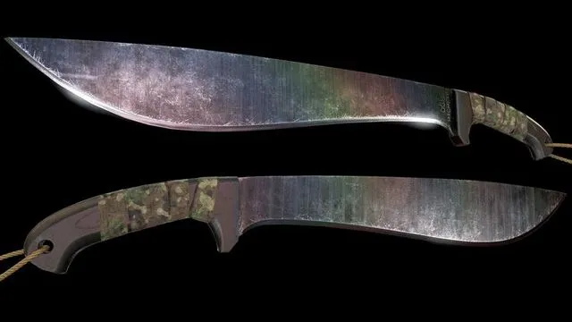 PBR Game 3D Models – Machete two knives