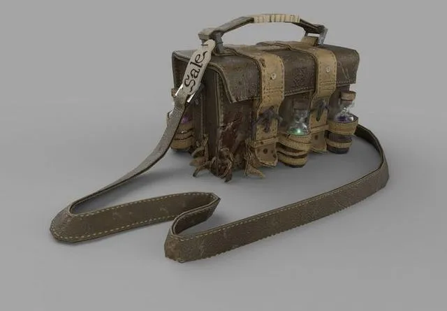 PBR Game 3D Models – Mage’s Satchel