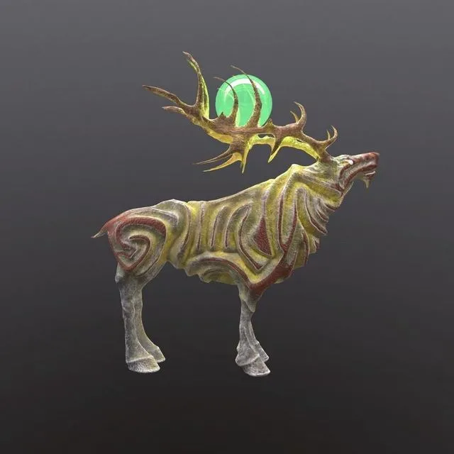PBR Game 3D Models – Magic Stone Deer