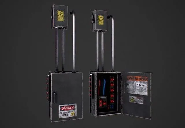 PBR Game 3D Models – Main Power Switch Box