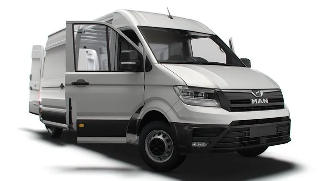 PBR Game 3D Models – MAN TGE Panel Van L3H2 HQ Interior 2023