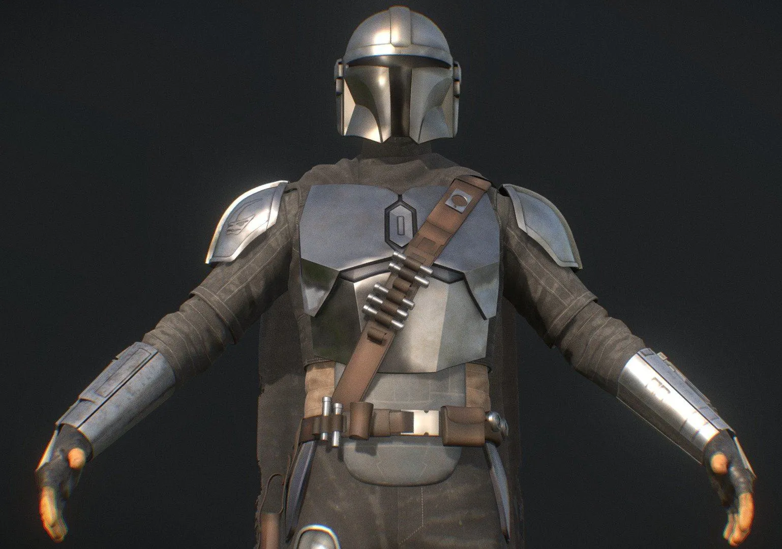 PBR Game 3D Models – Mandalorian Realistic 3D Model Low Poly