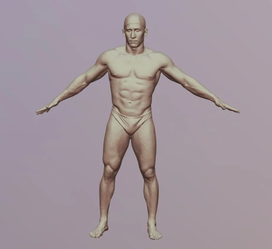 PBR Game 3D Models – Marek 3D Scan Nude Body