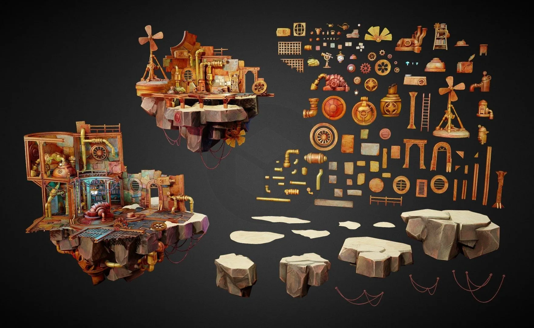 PBR Game 3D Models – Martian Junkyard Environment Pack