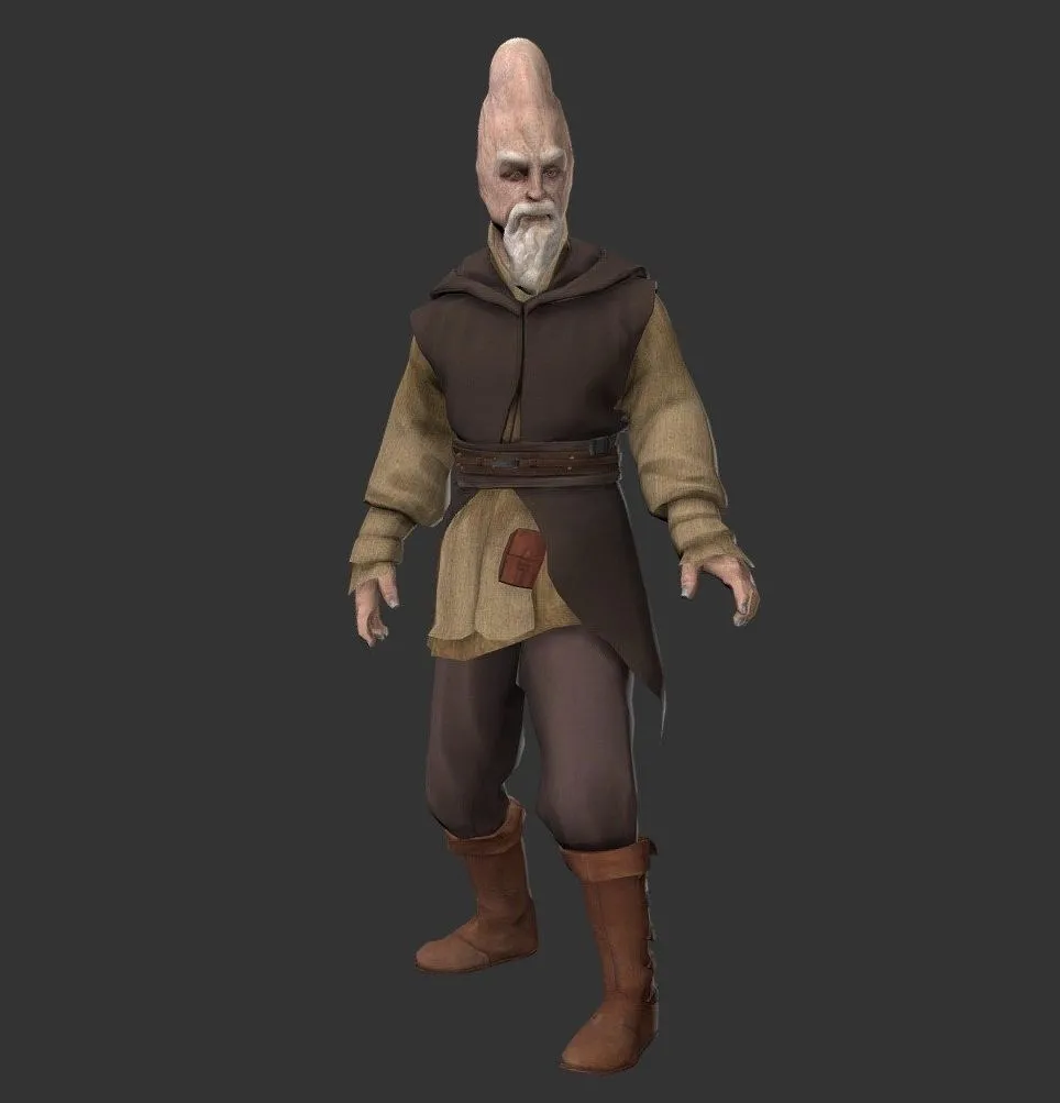 PBR Game 3D Models – Master Ki Adi Mundi
